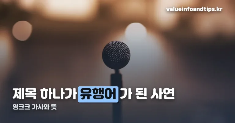 영크크 가사 정리 썸네일