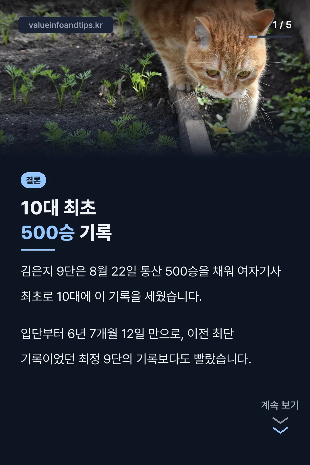 10대 최초 500승 결론